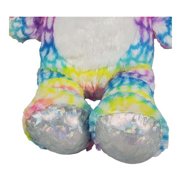 Build A Bear Spotted Owl Plush Tie Dye Bird Pastel Rainbow Colorful BABW 17" - Picture 8 of 12